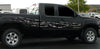 carbon fiber tears vinyl graphics on black pickup